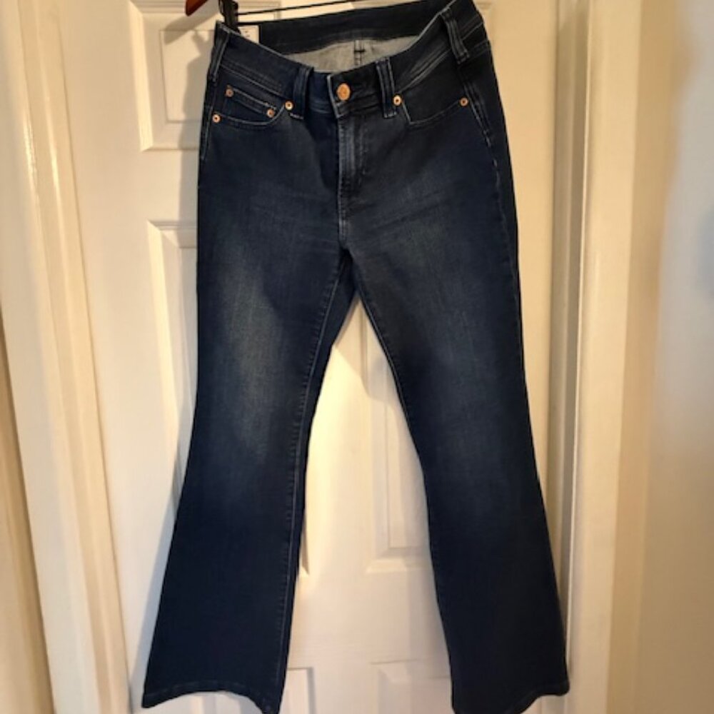 Gap jeans, "70's flare", low rise, 28/6 R, dark wash